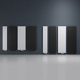 glasvilla Radiateur de Salle de Bain à Raccordement Central Plat et à Raccordement Latéral Radiateur à Panneau Chauffage de Salle de Bain Monocouche en Acier FV