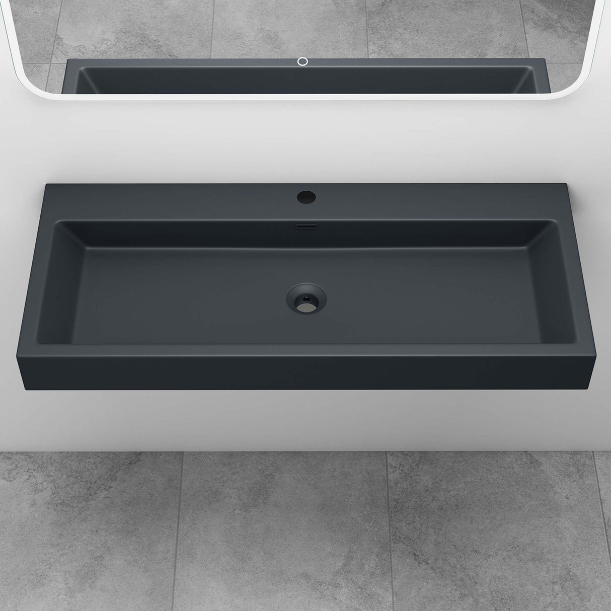 glasvilla Lavabo da Appoggio da Minerale Fuso Lavabo Bagno Sospeso Lavandino Bagno Rettangolare Colossum06