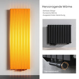 glasvilla Radiateur de Salle de Bain à Raccordement Central Plat et à Raccordement Latéral Radiateur à Panneau Chauffage de Salle de Bain Monocouche en Acier FV