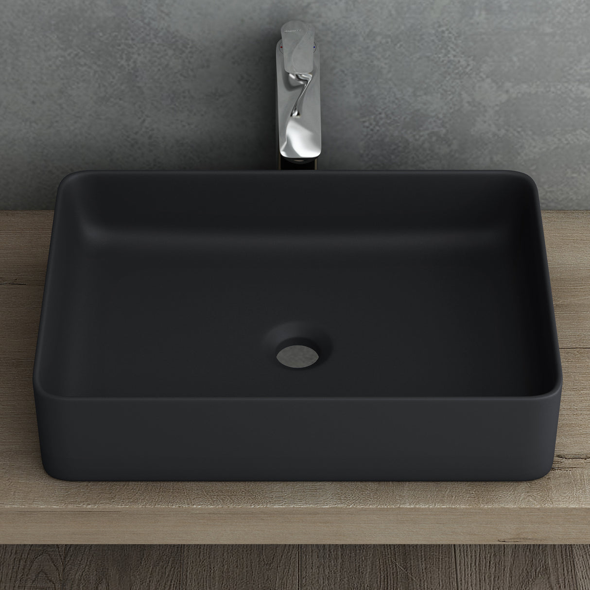 Vasque à poser Glasvilla, dimensions L x P x H : 59 x 38 x 13,5 cm, en céramique, Bruxelles 105D