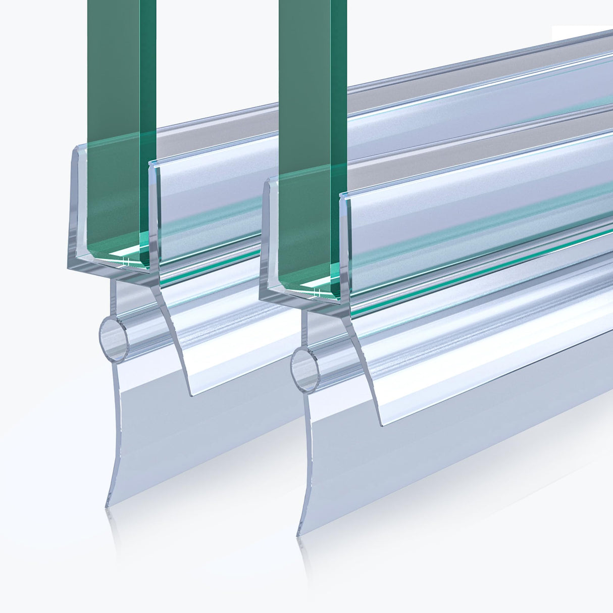 Joint de douche en PVC Glasvilla | Joint de porte de douche pour verre de 6 à 8 mm d'épaisseur | Joint de remplacement pour portes et parois de douche
