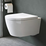 Glasvilla Design – Inodoro suspendido sin reborde en cerámica blanca con asiento Soft-Close