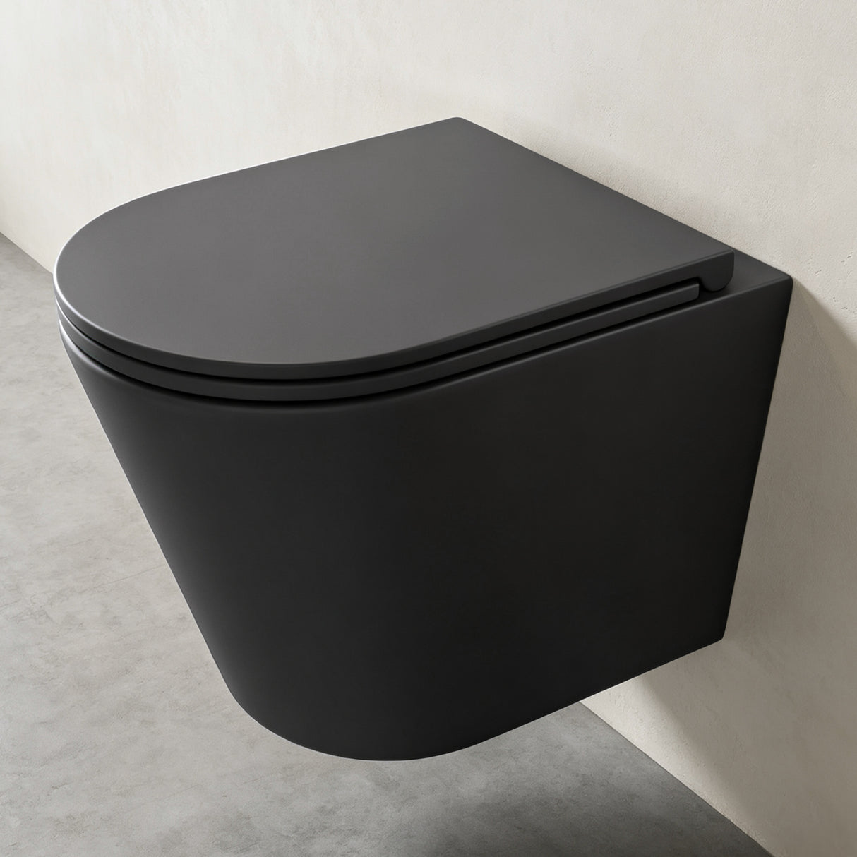 glasvilla Sanitari Bagno Sospeso in Ceramica, WC Sospeso senza Brida con Chiusura di Soft Close Aachen108