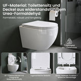 glasvilla Sanitari Bagno Sospeso in Ceramica WC Sospeso senza Brida con Chiusura di Soft Close