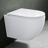 Glasvilla Design Inodoro Suspendido Negro Sin Borde Aachen179 – WC con Asiento Soft-Close