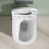 glasvilla Hänge WC Toilette Wand-WC Spülrandlos Blanco de Cerámica Montaje en Pared con Absenkautomatik Aachen601