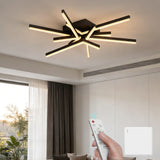 glasvilla LED Deckenleuchte Deckenlampe mit Fernbedienung 80cm, Stufenlos dimmbar 3000-6400K, Zimmerlampe 71W Schwarz für Schlafzimmer, Wohnzimmer, Arbeitszimmer, Flur Alivetta25038