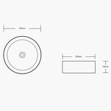Lavabo Glasvilla, lavabo à poser, lavabo rond en céramique avec nano-revêtement, Bruxelles 203