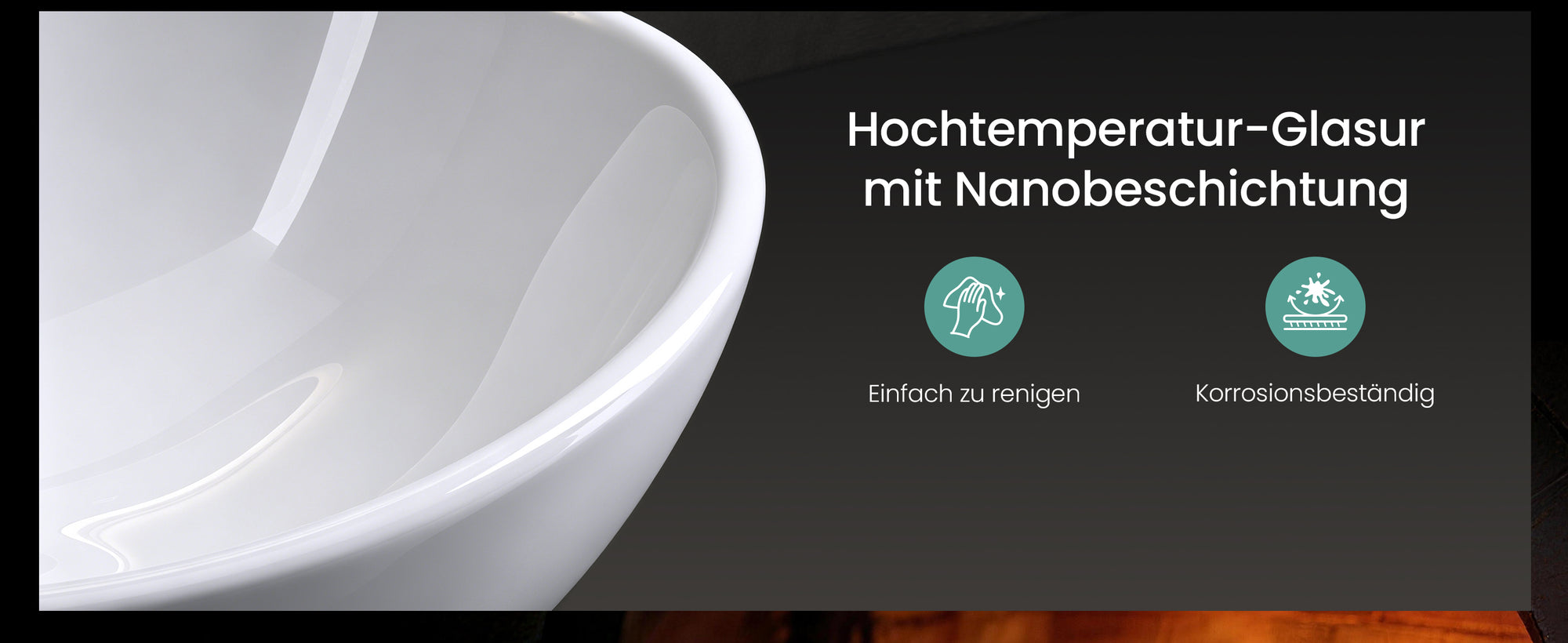 glasvilla Lavabo da Appoggio in Ceramica Lavandino Bagno da Appoggio Nano Rivestimenti Inclusi Brüssel205