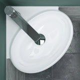 glasvilla lavabo lavabo de encimera lavabo colgante pequeño cuenco de cerámica blanco con recubrimiento nano para el baño y aseo de invitados Bruselas002