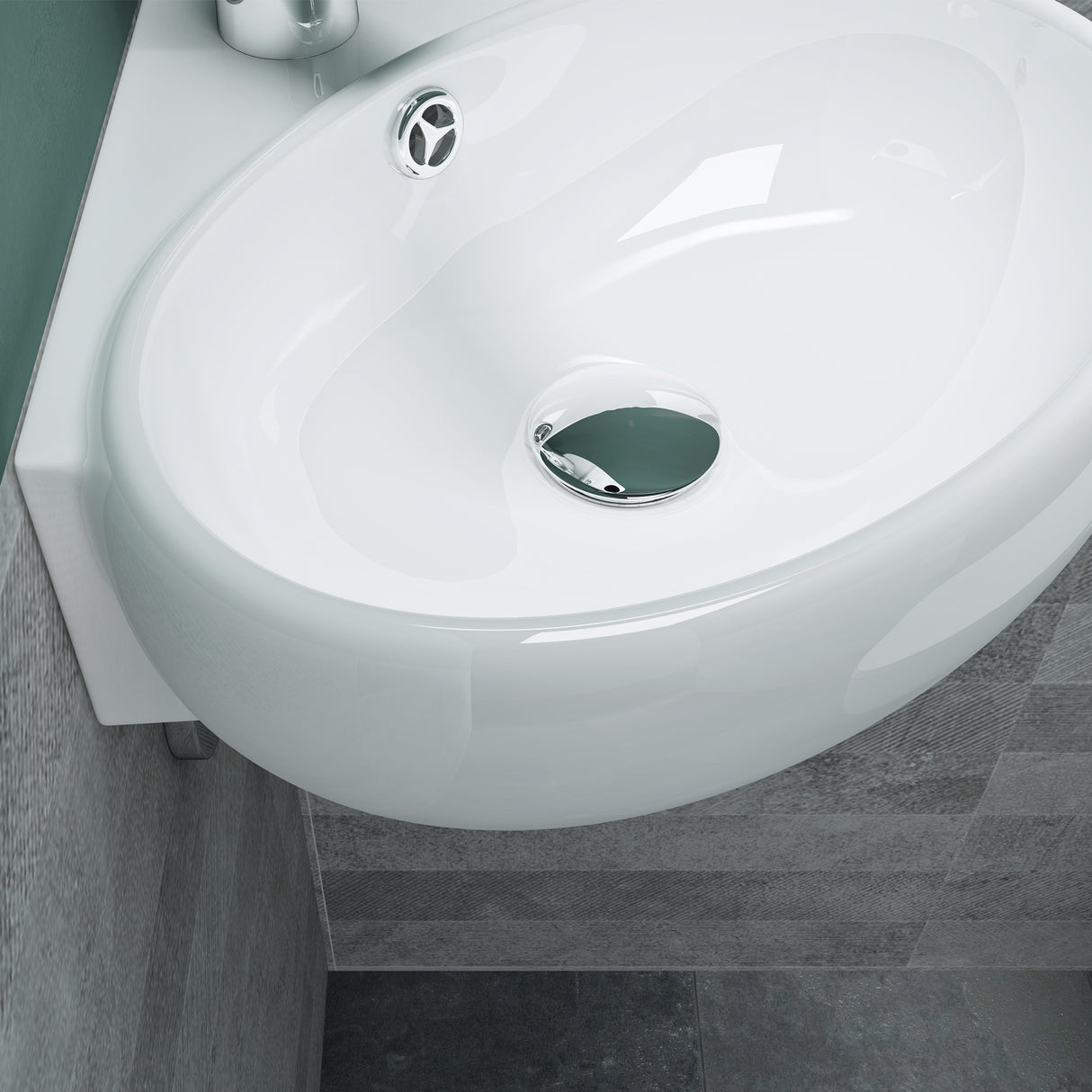 glasvilla lavabo lavabo de encimera lavabo colgante pequeño cuenco de cerámica blanco con recubrimiento nano para el baño y aseo de invitados Bruselas002