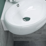 glasvilla lavabo lavabo de encimera lavabo colgante pequeño cuenco de cerámica blanco con recubrimiento nano para el baño y aseo de invitados Bruselas002