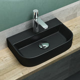 glasvilla Lavabo da Appoggio 38x23,5x8cm Lavabo Bagno Sospeso in Ceramica Lavandino Bagno Brüssel003