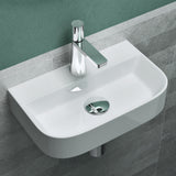 glasvilla Lavabo da Appoggio 38x23,5x8cm Lavabo Bagno Sospeso in Ceramica Lavandino Bagno Brüssel003