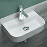 glasvilla Lavabo da Appoggio 38x23,5x8cm Lavabo Bagno Sospeso in Ceramica Lavandino Bagno Brüssel003