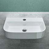 glasvilla Lavabo da Appoggio 38x23,5x8cm Lavabo Bagno Sospeso in Ceramica Lavandino Bagno Brüssel003