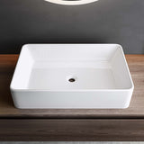 Vasque à poser Glasvilla, dimensions L x P x H : 59 x 38 x 13,5 cm, en céramique, Bruxelles 105D