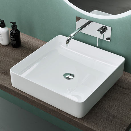 Vasque à poser blanche Glasvilla, cuve en céramique, Bruxelles105