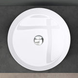 Lavabo Glasvilla, lavabo à poser, lavabo rond en céramique avec nano-revêtement, Bruxelles 203