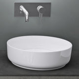 Lavabo Glasvilla, lavabo à poser, lavabo rond en céramique avec nano-revêtement, Bruxelles 203