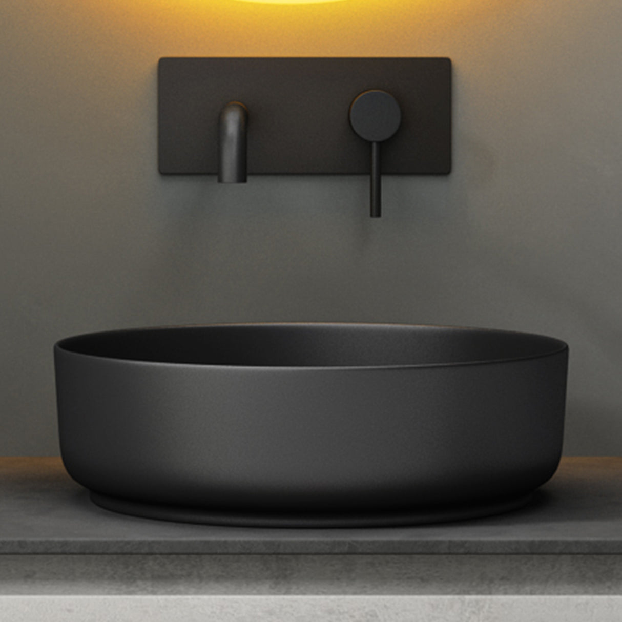 Lavabo Glasvilla, lavabo à poser, lavabo rond en céramique avec nano-revêtement, Bruxelles 203