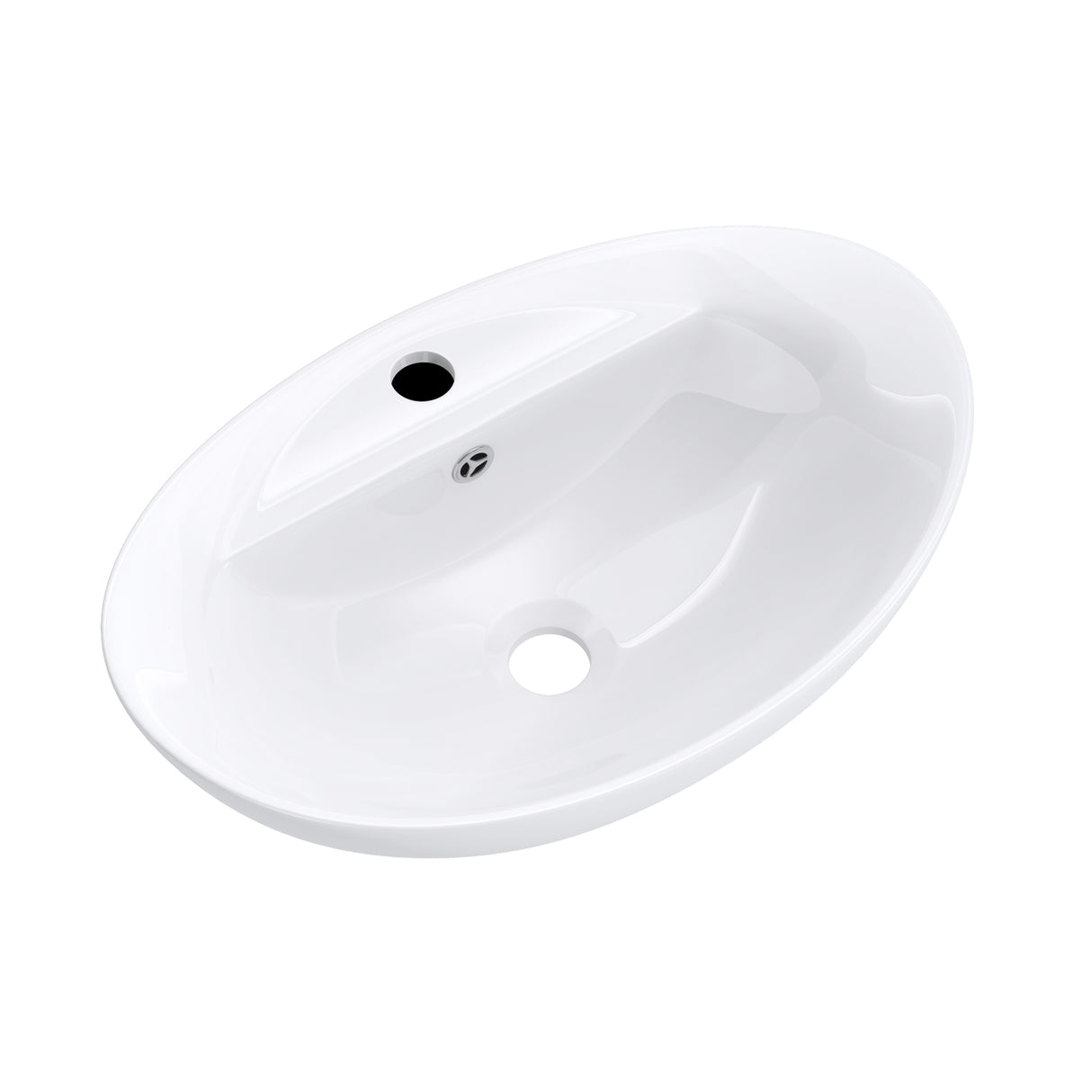 Vasque à poser Glasvilla, modèle Brussels 302 blanc, en céramique avec nano-revêtement