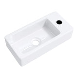 Lavabo Glasvilla pour WC invités, lavabo suspendu en céramique blanche avec nano-revêtement, Bruxelles 3053