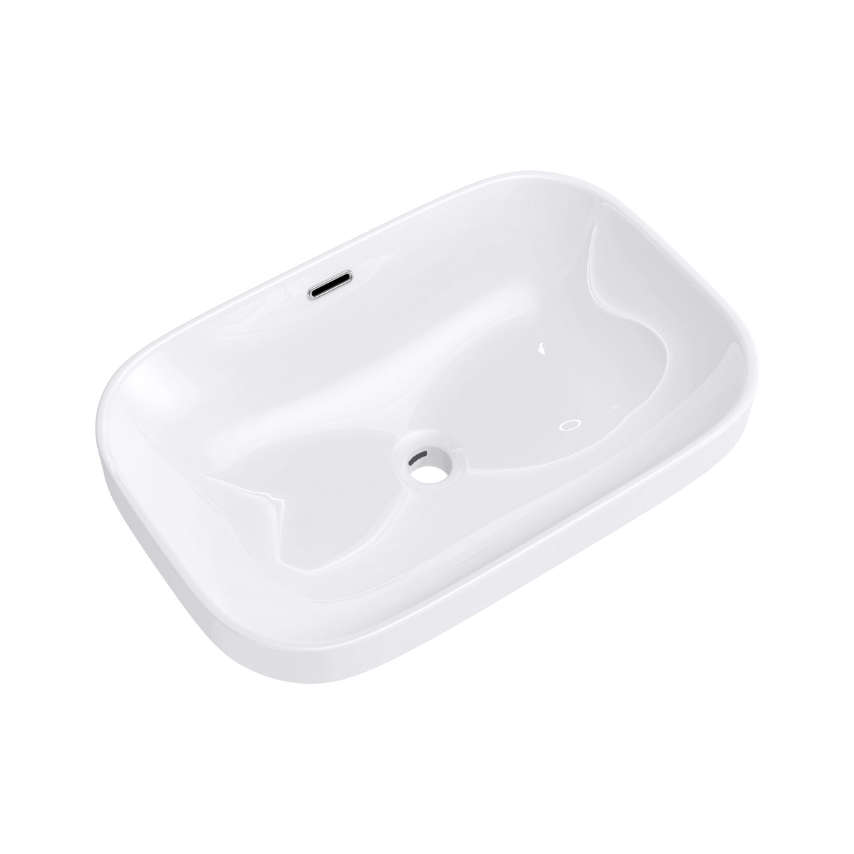 Lavabo Glasvilla, lavabo encastré avec nano-revêtement, céramique blanche, Bruxelles 5082