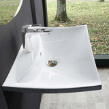 glasvilla lavabo de encimera lavabo colgante BTH: 60x44x18cm blanco de cerámica con recubrimiento nano Bruselas709