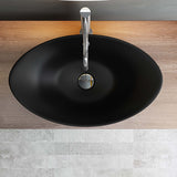 glasvilla Waschbecken Aufsatzwaschbecken Oval aus Keramik 59x38cm Waschschale Waschtisch mit Nano-Beschichtung Br818