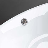 glasvilla Waschbecken Aufsatzwaschbecken Oval aus Keramik 59x38cm Waschschale Waschtisch mit Nano-Beschichtung Br818