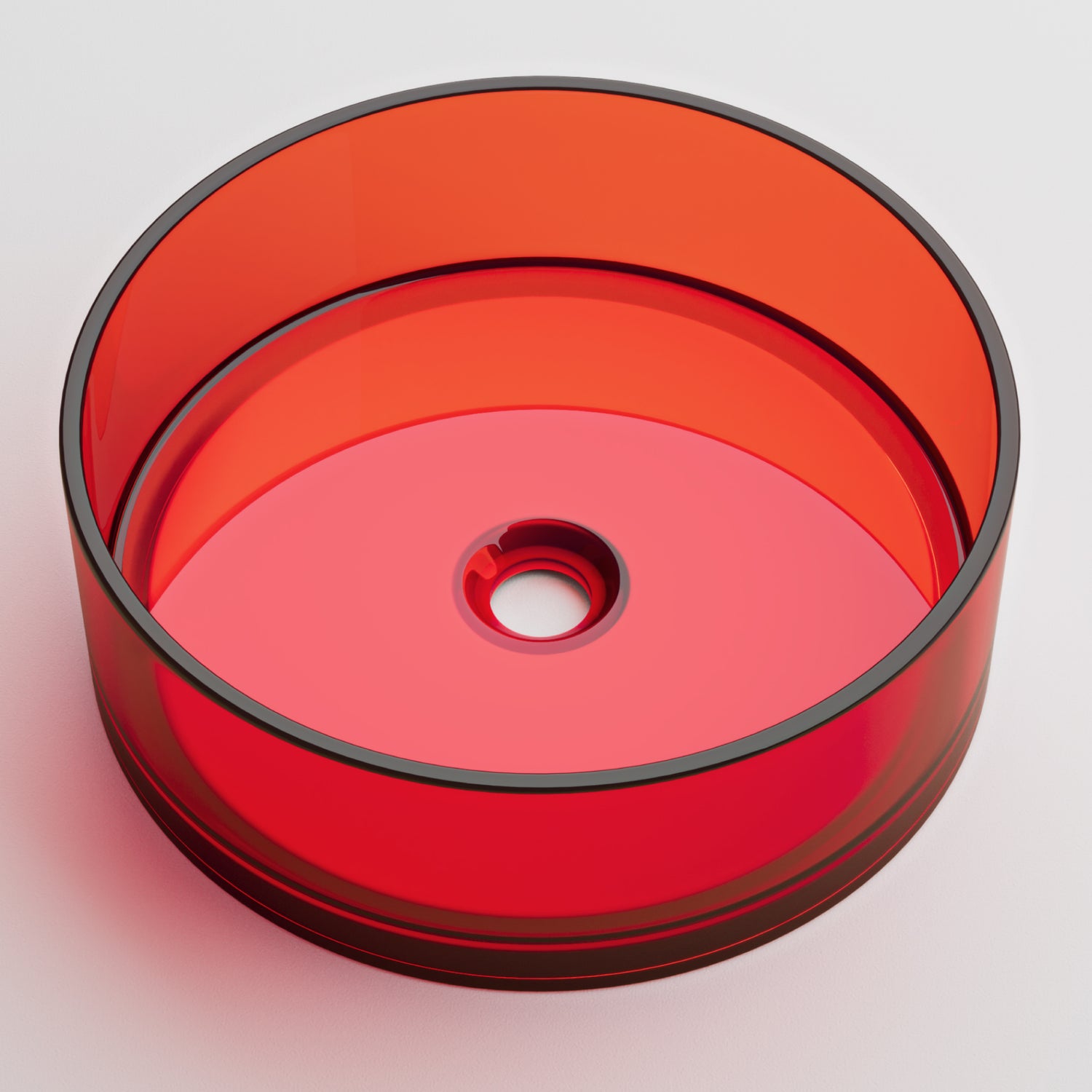 glasvilla Waschbecken rund Aufsatzwaschbecken aus Kunstharz Waschschale Handwaschbecken 40x40x14cm ohne Hahnloch und Überlauf Coloria01