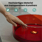 glasvilla Waschbecken rund Aufsatzwaschbecken aus Kunstharz Waschschale Handwaschbecken 40x40x14cm ohne Hahnloch und Überlauf Coloria01