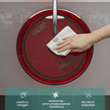 glasvilla Waschbecken rund Aufsatzwaschbecken aus Kunstharz Waschschale Handwaschbecken 40x40x14cm ohne Hahnloch und Überlauf Coloria01