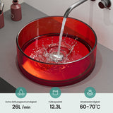 glasvilla Waschbecken rund Aufsatzwaschbecken aus Kunstharz Waschschale Handwaschbecken 40x40x14cm ohne Hahnloch und Überlauf Coloria01