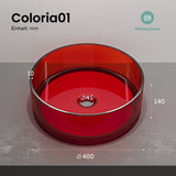 glasvilla Waschbecken rund Aufsatzwaschbecken aus Kunstharz Waschschale Handwaschbecken 40x40x14cm ohne Hahnloch und Überlauf Coloria01