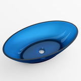 glasvilla Waschbecken Aufsatzwaschbecken aus Kunstharz Waschschale Handwaschbecken Oval 63x34x17cm ohne Hahnloch und Überlauf Coloria02