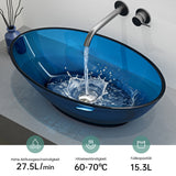 glasvilla Waschbecken Aufsatzwaschbecken aus Kunstharz Waschschale Handwaschbecken Oval 63x34x17cm ohne Hahnloch und Überlauf Coloria02