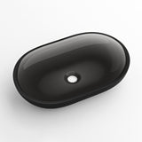 glasvilla Waschbecken Aufsatzwaschbecken aus Kunstharz Waschschale Handwaschbecken Oval 63x34x17cm ohne Hahnloch und Überlauf Coloria03