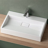 glasvilla Lavabo da Appoggio da Marmo fuso Lavabo Bagno Sospeso Lavandino Bagno Rettangolare Scarico Incluso Colossum19