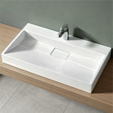 glasvilla Lavabo da Appoggio da Marmo fuso Lavabo Bagno Sospeso Lavandino Bagno Rettangolare Scarico Incluso Colossum19