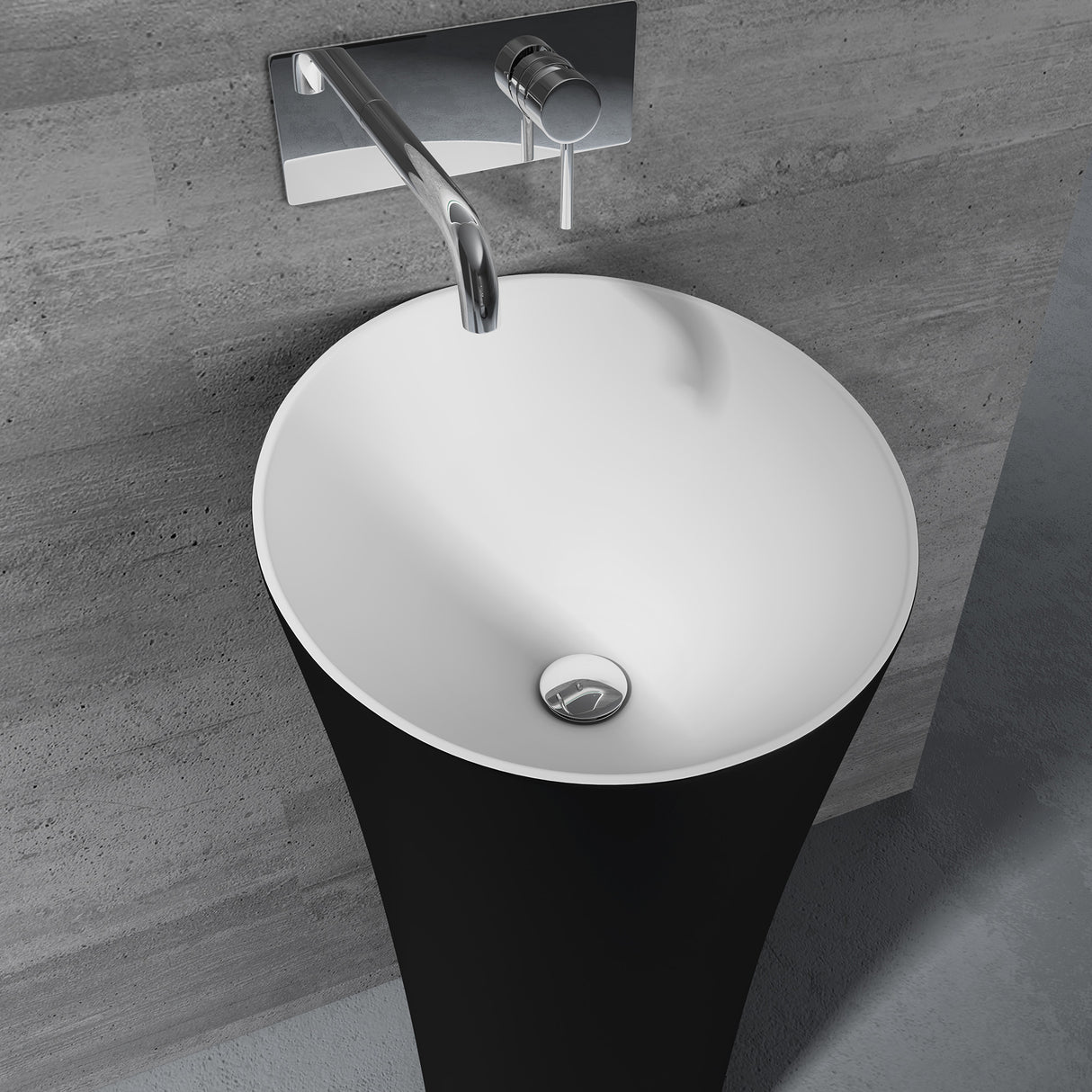 glasvilla lavabo lavabo de pie de mineral columna de lavabo columna Colossum33