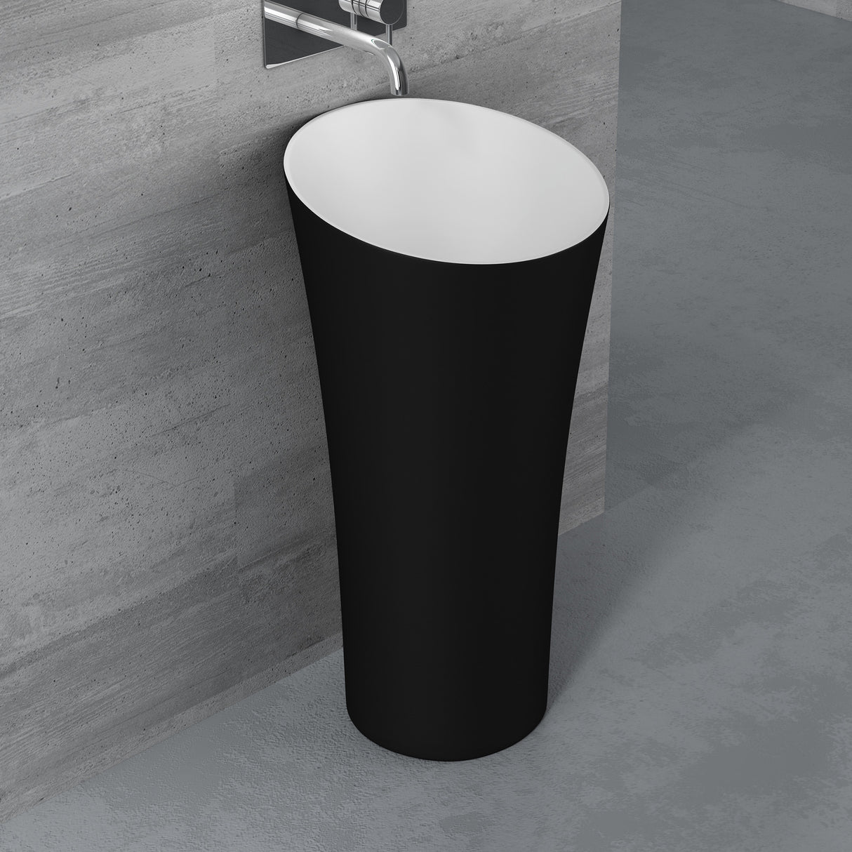 glasvilla lavabo lavabo de pie de mineral columna de lavabo columna Colossum33