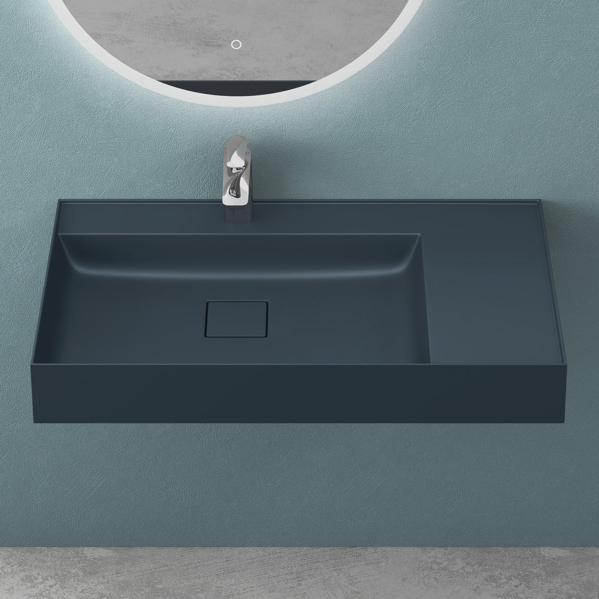 glasvilla Lavabo Bagno Sospeso da Marmo Fuso Lavandino Bagno a Parete Lavabo Rettangolare Colossum630