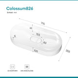 glasvilla Lavabo da Appoggio da Marmo fuso Lavandino Bagno con Rivestimento Nano Colossum826