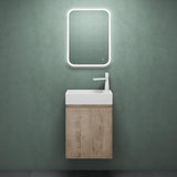 glasvilla Mobile Bagno Sospeso con Lavabo Bianco Mobiletto da Bagno 46x26x63cm Pisa02