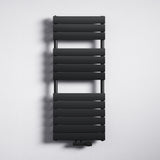 glasvilla Radiateur de Salle de Bain Raccordement Latéral Plat et Raccordement Central Radiateur Panneau Chauffe-Serviettes Horizontal FH