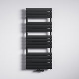 glasvilla Radiateur de Salle de Bain Raccordement Latéral Plat et Raccordement Central Radiateur Panneau Chauffe-Serviettes Horizontal FH