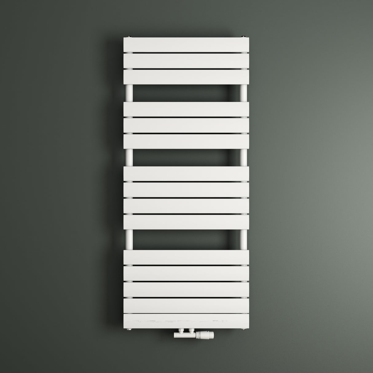 glasvilla Radiateur de Salle de Bain Raccordement Latéral Plat et Raccordement Central Radiateur Panneau Chauffe-Serviettes Horizontal FH