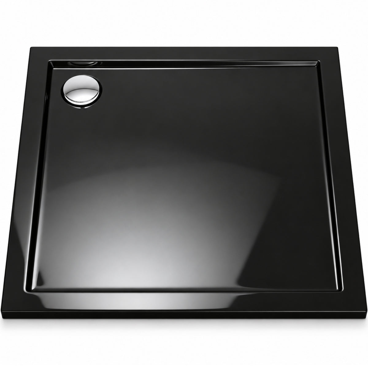 Glasvilla Design – Plato de ducha acrílico cuadrado Faro, montaje a ras de suelo
